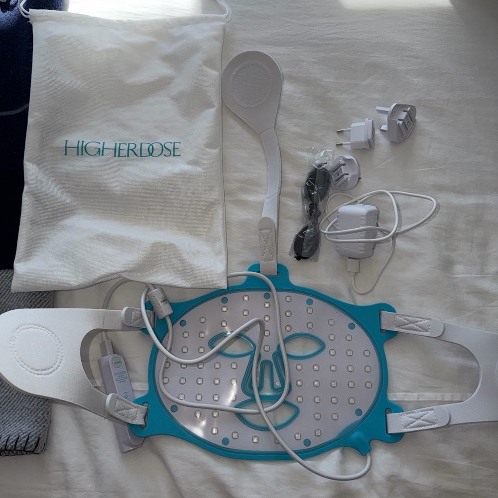 HigherDOSE LED Face Mask - White and Blue